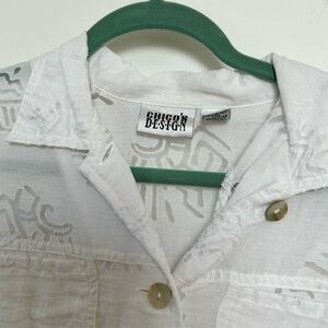 Burn out linen women’s jacket